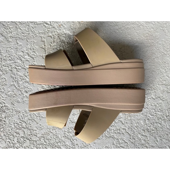 Crocs LiteRide Tan Double Strap Platform Sandals Womens Size 10 - Picture 4 of 10